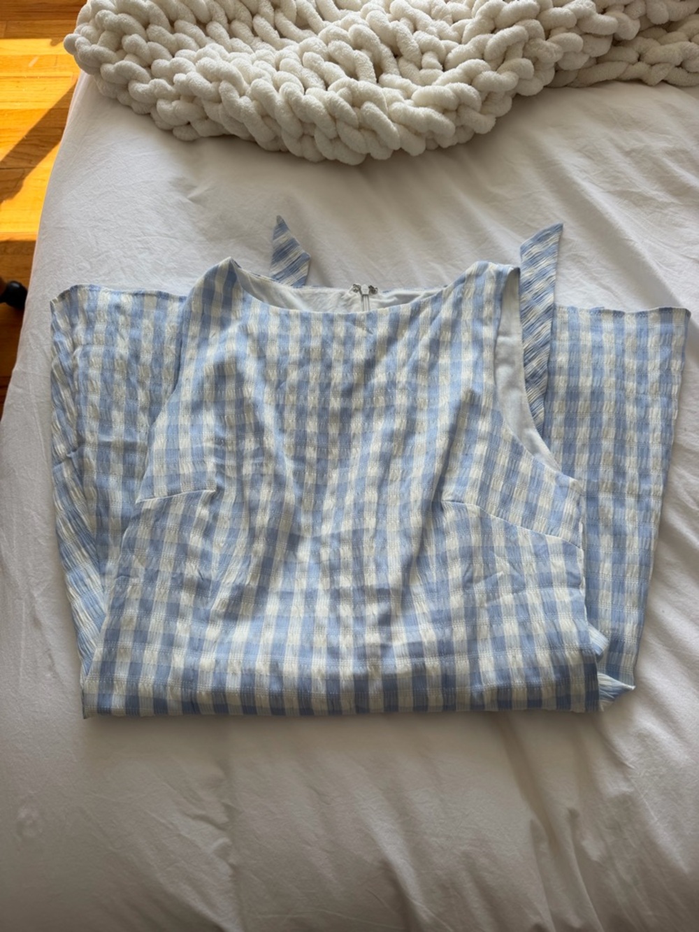 Princess Polly Alfalfa Mini Dress - Blue Check - Picture 5 of 5